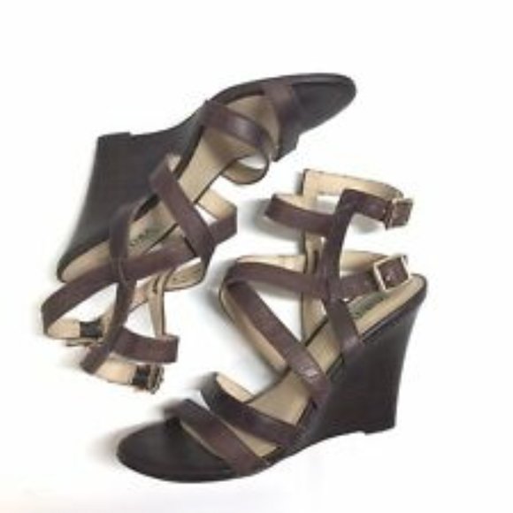 Cynthia Rowley Shoes - Cynthia Rowley Brown Downtown Wedge Sandals